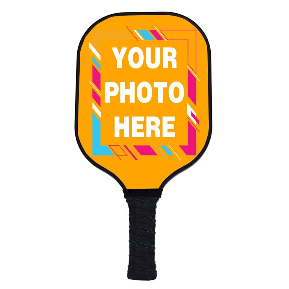 KOALEIU Custom Pickleballs Paddle, Personalized Pickleballs Paddles Design You Photo, Text, Logo, Lightweight Paddle for Club, Outdoor, Orange