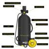 Honio Small Oxygen, Antioxidant Diving Equipment Aviation Aluminum 3L (Black) view 3