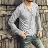Mens Vintage Distressed Henley Shirts Retro Long Sleeve Tee Tops Casual Button Down Washed T-Shirts (4X-Large,French Grey) view 2