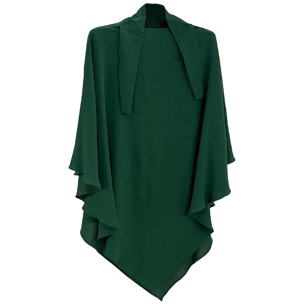 Zofocy Women Islamic Breathable Soft Muslim Prayer Half-body Cover Dubai Long Hijab