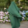 Zofocy Women Islamic Breathable Soft Muslim Prayer Half-body Cover Dubai Long Hijab view 4