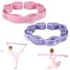 BTAMUD 2 Pcs Kids Stretch Bands Dance Stretching Straps for Children Gymnastics Equipment Dance Training Elastic Band for Kids Multi-Loop Numbered Stretch Band for Ballet Cheerleading-8 Loops view 1