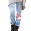 ZYXTIM Womens Holiday Leggings Novelty Christmas Holiday Print Fleece Warm Comfy Skin Lounge Print Soft Leggings for Women Sky Blue view 1