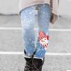 ZYXTIM Womens Holiday Leggings Novelty Christmas Holiday Print Fleece Warm Comfy Skin Lounge Print Soft Leggings for Women Sky Blue view 2