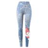 ZYXTIM Womens Holiday Leggings Novelty Christmas Holiday Print Fleece Warm Comfy Skin Lounge Print Soft Leggings for Women Sky Blue view 3