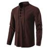 Men's Linen Cotton Retro Lace Up Shirt Long Sleeve V Neck Medieval Top Casual Pullover Henley Shirt (4X-Large,Brown) view 3