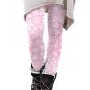 ZYXTIM Plus Size Christmas Leggings for Women High Waist Elastic Waistband Ugly Christmas Xmas Printed Graphic Capri & Full Length Women's Leggings Pink view 1