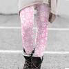 ZYXTIM Plus Size Christmas Leggings for Women High Waist Elastic Waistband Ugly Christmas Xmas Printed Graphic Capri & Full Length Women's Leggings Pink view 2