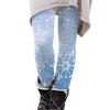 ZYXTIM Christmas Leggings for Women Plus Size Winter Warm Thick Tights Thermal Velvet Tummy Control Soft Stretchy Capri & Full Length Women's Leggings Blue view 1