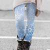 ZYXTIM Christmas Leggings for Women Plus Size Winter Warm Thick Tights Thermal Velvet Tummy Control Soft Stretchy Capri & Full Length Women's Leggings Blue view 2