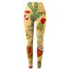 ZYXTIM Christmas Leggings for Women Novelty Cute Printed High Waisted Tummy Control Warm Winter Xmas Pants Women Yellow view 3