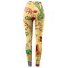 ZYXTIM Christmas Leggings for Women Novelty Cute Printed High Waisted Tummy Control Warm Winter Xmas Pants Women Yellow view 4
