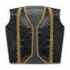 HULIJA Kids Medieval Steampunk Sleeveless Vest Golden Trim Tailcoat Gothic Jackets Waistcoat Black 8 Years view 3
