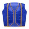 HULIJA Kids Medieval Steampunk Sleeveless Vest Golden Trim Tailcoat Gothic Jackets Waistcoat Royal Blue 16 Years view 3
