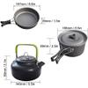 QIYUDS Camping Cookware Kit, Non-Stick Lightweight Pots Set, Portable Outdoor Cookware for Camping Backpacking Hiking view 2
