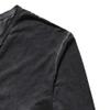 Mens Vintage Distressed Henley Shirts Retro Long Sleeve Tee Tops Casual Button Down Washed T-Shirts (5X-Large,Black) view 2