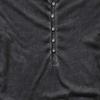 Mens Vintage Distressed Henley Shirts Retro Long Sleeve Tee Tops Casual Button Down Washed T-Shirts (5X-Large,Black) view 3
