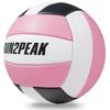 RUN2PEAK Soft Pink Black Volleyball Ball Gifts for Girls Youth Adult Team Beginners Volleyballs for Outdoor Indoor Beach Pool Backyard Official Size 5 Training Practice Volley Ball Stuff view 2