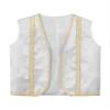 HULIJA Kids Medieval Steampunk Sleeveless Vest Golden Trim Tailcoat Gothic Jackets Waistcoat White 8 Years view 1