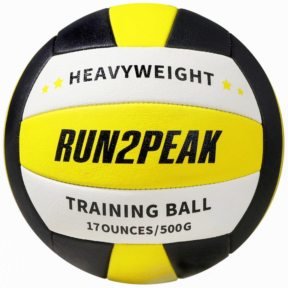 RUN2PEAK Heavy Weight Volleyball Ball Official Size 5 Setter Training Volleyballs PU Practice Volley Balls for Indoor Rebounder Equipment Setters Weighted Volleyball Setting Trainer