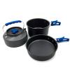 QIYUDS Camping Cookware Set Kit, Backpacking Gear Cooking Equipment, Portable Non Stick Pot Pan Cook for Outdoors Hiking view 1