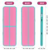 KIKILIVE Inflatable Air Gymnastics Tumbling Mat 16ft Pink Green, Air Tumble Track Mat 4 inches Thickness with Electric Air Pump for Home Use Training Cheerleading Yoga Water Beach Park view 4