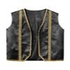 HULIJA Kids Medieval Steampunk Sleeveless Vest Golden Trim Tailcoat Gothic Jackets Waistcoat Black 6 Years view 1