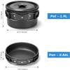 QIYUDS Camping Cookware Kit, Lightweight Backpacking Cooking Set Outdoor Cook Gear for Outdoor Camping Hiking and Picnic (Color : Black) view 2