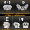MOVOTOR LED Search Light Wireless Remote Control 360Rotating Automatic Search Spotlight with Strong Magnetic Base Permanent Mount for Boat Marine Truck Off road SUV-White view 2