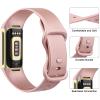 3 Pack Sport Bands Compatible with Fitbit Charge 6 Bands / Fitbit Charge 5 Bands Women Men, Classic Soft Replacement Straps Wristbands for Fitbit Charge 6 / 5 Advanced Fitness & Health Tracker (Rose view 4
