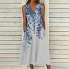 2-W63 Royal Blue Women Midi Dresses Dresses for Women Sleeveless Spaghetti Strap Vneck Spandex Casual Fall Summer Dresses 2025 Clothes Fashion Y2K AA XL view 2