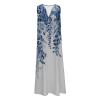 2-W63 Royal Blue Women Brunch Dresses Sleeveless Spaghetti Strap Dresses for Women V Neck Spandex Midi Summer Fall Dresses 2025 Clothing Trendy Y2K 4XL view 3