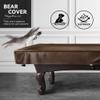 BEARCOVER Heavy Duty Leatherette Billiard Pool Table Cover, Waterproof & Tearproof Cover for Pool Table 7/8/9FT 9Feet-Coffee view 4