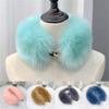 ECYC Ltd Women's Soft Fluffy Faux Fur Collar Scarf Wrap Furry Neck Warmer Scarf Loop Scarves Stoles for Ladies Fall Winter Coat Dress, Royal Blue view 3