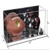 Better Display Cases Acrylic Mini - Miniature (not Full Size) Football and Helmet Display Case with Mirror Case, Black Risers and Mirror Base (B46/A019) view 2