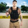 Tuxapo Tactical Molle Vests with Triple mag Pouch and Side Cummerbund Pouches, Quick Release Vests for Men view 2