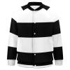 Black White Straignt Pride Flag Men's Baseball Jacket Causal Sweatshirt Lightweight Button Top Graphic Coat view 4