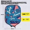 KOALEIU Custom Pickleballs Paddles Protection Personalized Pickleballs Paddle Cover with Design You Photo Text, Fits Most Rackets, 8.5x11.5 Inches, Salmon view 2