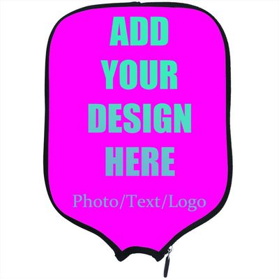 KOALEIU Personalized Custom Pickleballs Paddles Cover Sleeve Add You Design Image Photo Logo, Fits Most Paddle, 8.5x11.5 Inches, Fuchsia