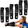 Yinder 3 Pairs Sports Volleyball Arm Sleeves for Youth Volleyball Wrist Guard Protection Pads and Thumbhole (S-10inch Length,Black) view 1