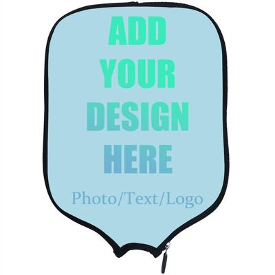 KOALEIU Personalized Custom Pickleballs Paddles Cover Sleeve Add You Design Image Photo Logo, Fits Most Paddle, 8.5x11.5 Inches, LightBlue