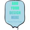 KOALEIU Personalized Custom Pickleballs Paddles Cover Sleeve Add You Design Image Photo Logo, Fits Most Paddle, 8.5x11.5 Inches, LightBlue view 1