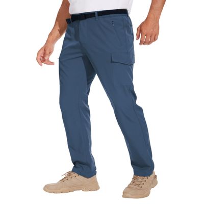 NATUVENIX Hiking Pants Men Lightweight Travel Pants for Men Quick Dry Mens Fishing Pants Water Resistant Cargo Work Pants