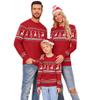 Cowasto Family Matching Sets Crewneck Long Sleeve Ugly Sweaters Cute Reindeer Print Knit Pullover Sweaters Boys Grils view 1