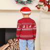 Cowasto Family Matching Sets Crewneck Long Sleeve Ugly Sweaters Cute Reindeer Print Knit Pullover Sweaters Boys Grils view 4