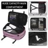 ECOHUB Travel Backpack 18x14x8 Spirit Airlines Personal Item Bag Carry On Backpack 13 Pockets Large Work Casual Daypack for men Airline Approved Waterproof Gym Backpacks with Charging Port, Pink view 4