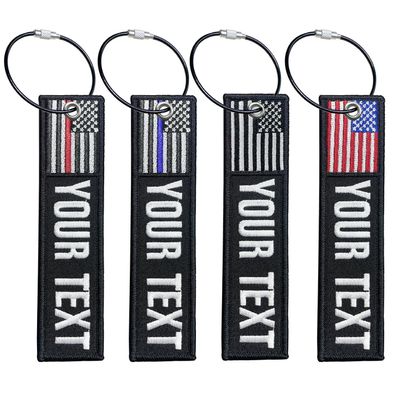 Customzied Luggage Tags for Travel Suitcase,Personalized Travel Suitcases Labels Tags Loops, Embroidery Baggage Tags to Quickly Spot Travel Bag Suitcase1pc ((American Flag),