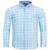 Alimens & Gentle Plaid Button Down Shirt Men Long Sleeve Blue Yellow Gingham Regular Formal Business Office Dress Shirts view 1