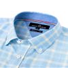 Alimens & Gentle Plaid Button Down Shirt Men Long Sleeve Blue Yellow Gingham Regular Formal Business Office Dress Shirts view 4