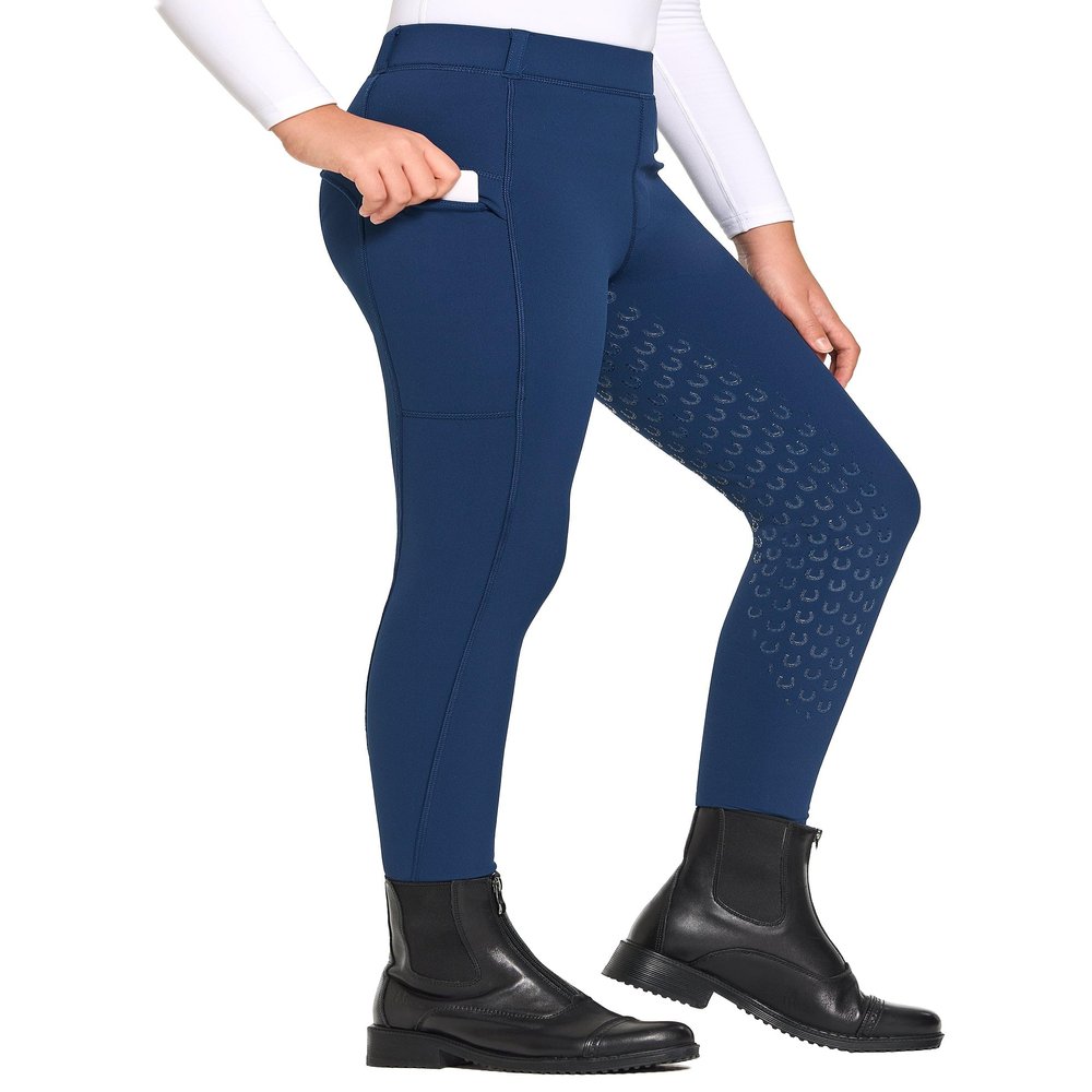 FitsT4 Sports Girls Winter Riding Pants Fleece Lined Riding Breeches Tights
